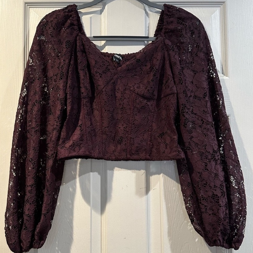 Express Purple Lace Top